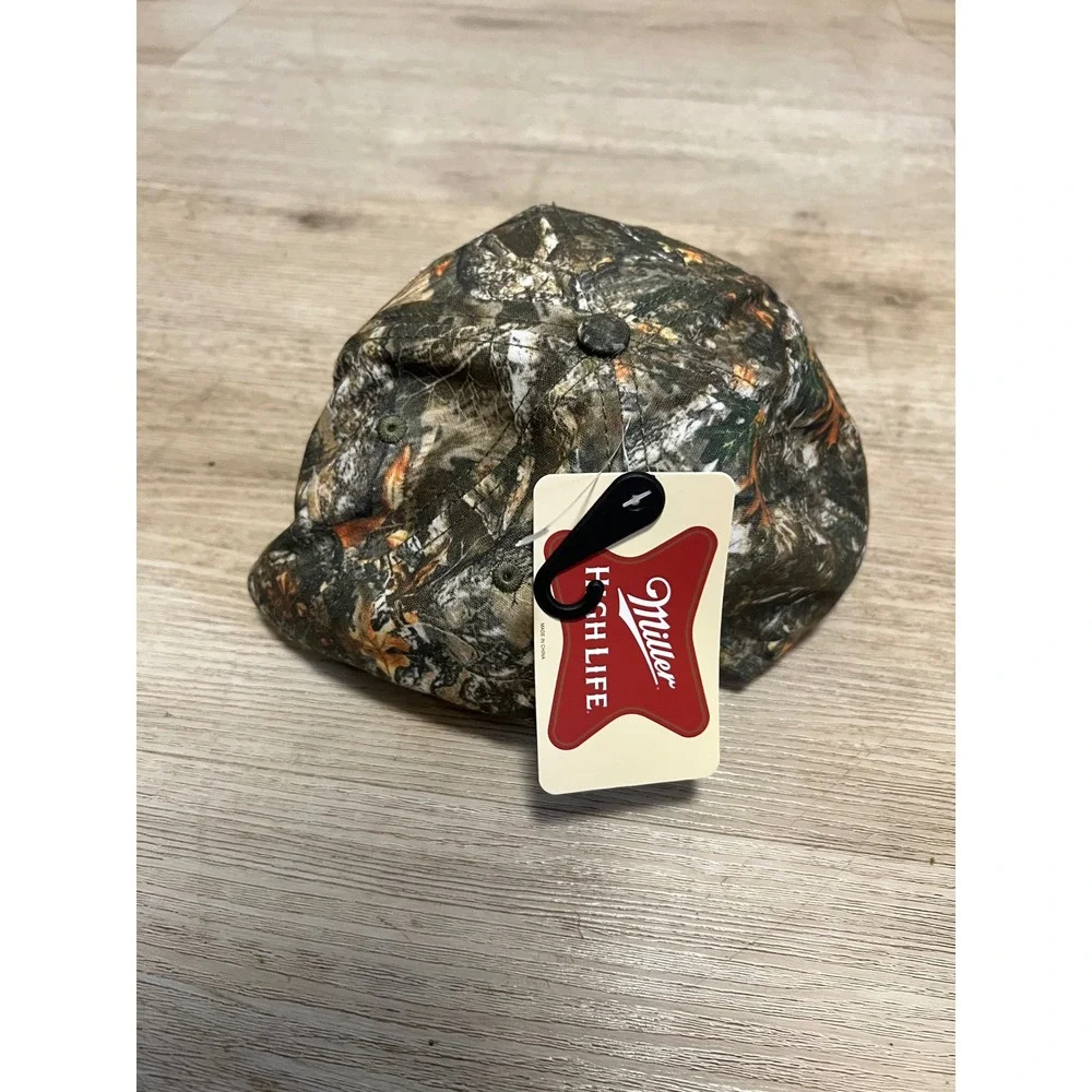 Miller High Life‎ Hat Mens Camo Rope Snapback Cap Beer Logo Camouflage NWT